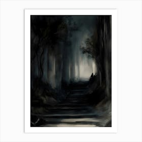 Dark Forest Path Art Print