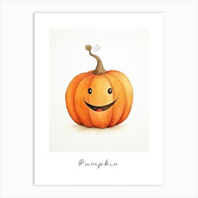 Friendly Kids Pumpkin 2 Poster Art Print