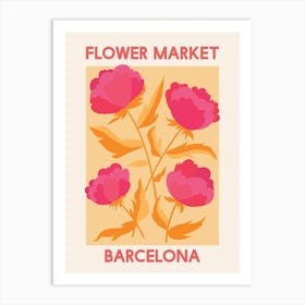 Flower Market Barcelona Art Print