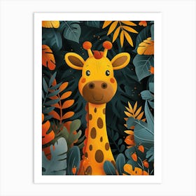 Giraffe In The Jungle Art Print