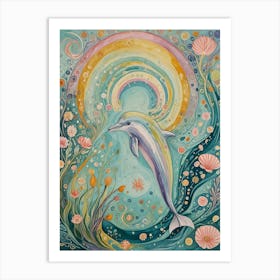 Dolphin In The Ocean Art Print