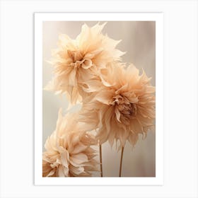 Boho Dried Flowers Dahlia 2 Art Print