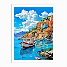 Village By The Sea Art Print