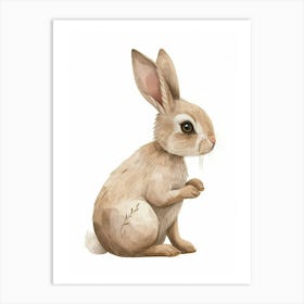 Mini Rex Rabbit Kids Illustration 3 Art Print