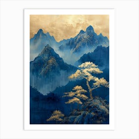 Asian Landscape Painting Art Print