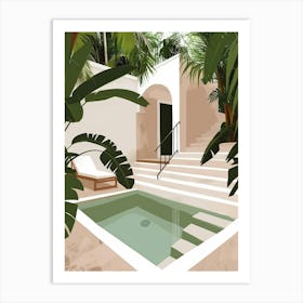 Illustration Of A Pool Art Print