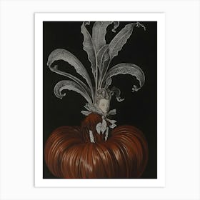 Girl In A Pumpkin Art Print