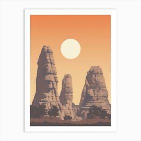 Greme National Park Art Deco 3 Art Print