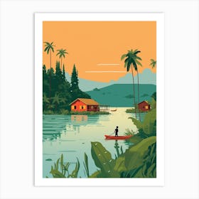 Solomon Islands Travel Illustration Art Print