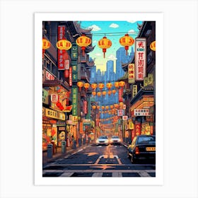 Taipei Pixel Art 4 Art Print