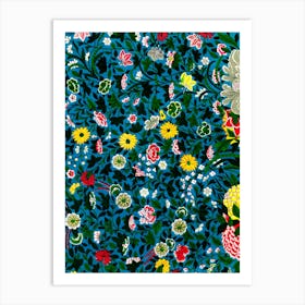 Chinese Floral Rug Art Print