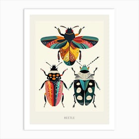 Colourful Insect Illustration Beetle 18 Poster Art Print