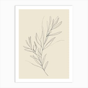 Leaf Drawing Art Print