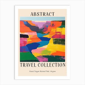 Abstract Travel Collection Poster Grand Canyon National Park Arizona 1 Art Print