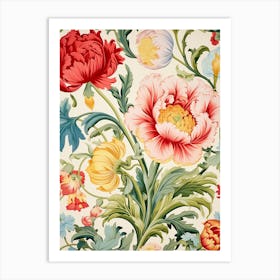 Floral Wallpaper 384 Art Print