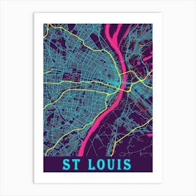 St Louis Map Poster 1 Art Print