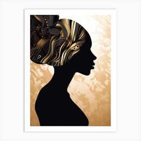 Silhouette Of A Woman 3 Art Print