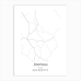 Joensuu,Finland Minimalist Map Art Print