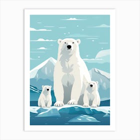 Arctic Symphony; Polar Bear Family Portrait Art Print