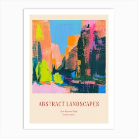 Colourful Abstract Zion National Park 2 Poster Art Print