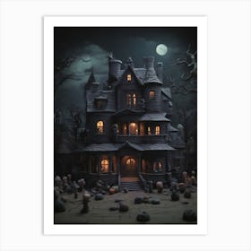 Halloween House Art Print