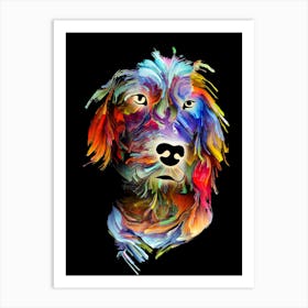 Colorful Dog Portrait Art Print