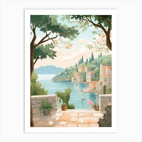 Korcula Croatia 3 Illustration Art Print