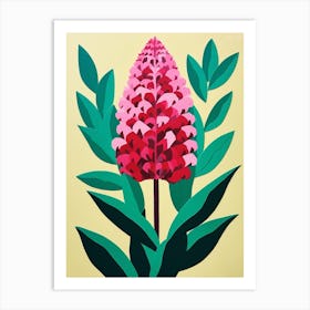 Cut Out Style Flower Art Celosia 1 Art Print