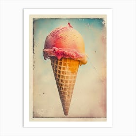 Retro Polaroid Ice Cream Inspired 4 Art Print