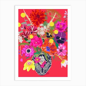 Flower Passion In A Vase Art Print