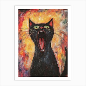 Screaming Cat 8 Art Print