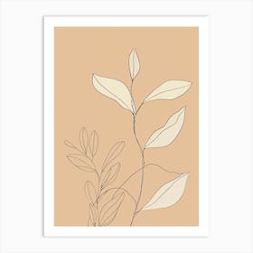 Portland Botanical Garden Boho Line Art Affiche