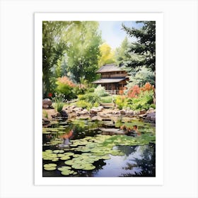 Denver Botanical Gardens Usa Watercolour 3 Art Print