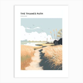 The Thames Path England 3 Hiking Trail Landscape Poster Art Print