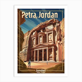 Travel Poster For Petra Jordan Art Print