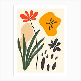 Abstract Florals Art Print