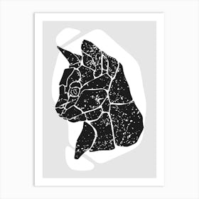 Cat Head Art Print