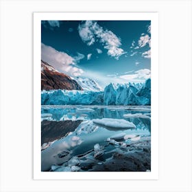 Icebergs In The Water Art Print