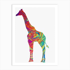 Animal Negative Space ― Giraffe Art Print