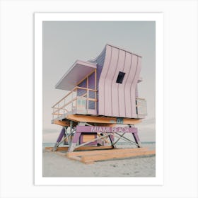 Pastel Lifeguard Tower Art Print