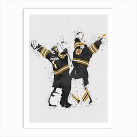 Jeremy Swayman And Linus Ullmark Art Print