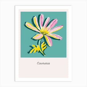 Cineraria 2 Square Flower Illustration Poster Art Print