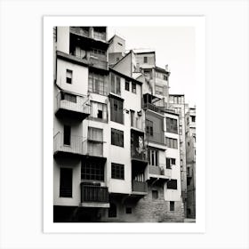 Girona, Spain, Black And White Old Photo 4 Art Print