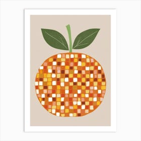 Orange Mosaic Five Art Art Print