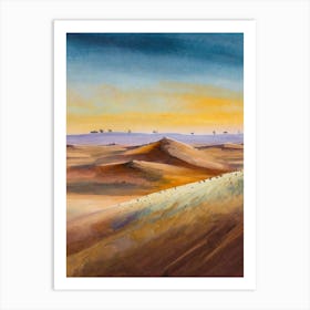 Panoramic View Of The Sahara Desert At Twilight Art Print