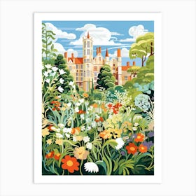 Sissinghurst Castle Garden Uk Modern Illustration 2 Art Print