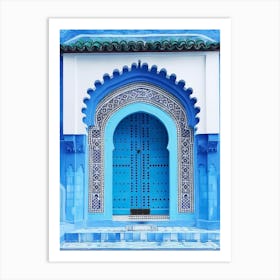 Blue Door In Morocco 1 Art Print