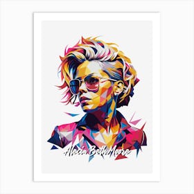 Alecia Beth Moore Pink 02 Portrait Music WPAP Pop Art Art Print