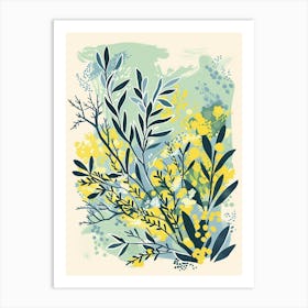 Juniper Tree Flat Illustration 3 Art Print