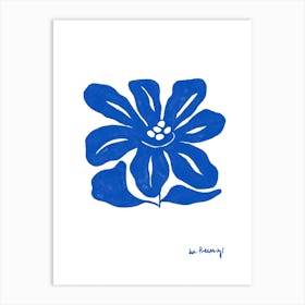 Blue Flower Collection 8 Art Print